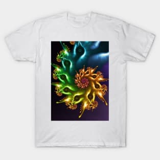 Rainbow Bird Fractal T-Shirt